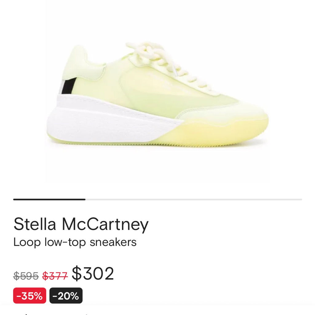 Stella Mccartney Light Yellow Low-Top Sneakers
